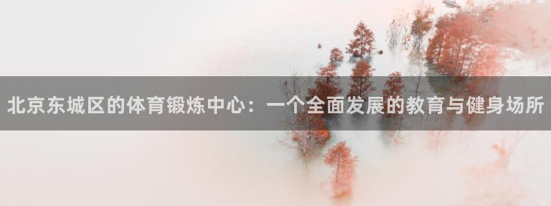 nba直播劲球体育：北京东城区的体育锻炼中心：一个全面发展的教育与健身场所